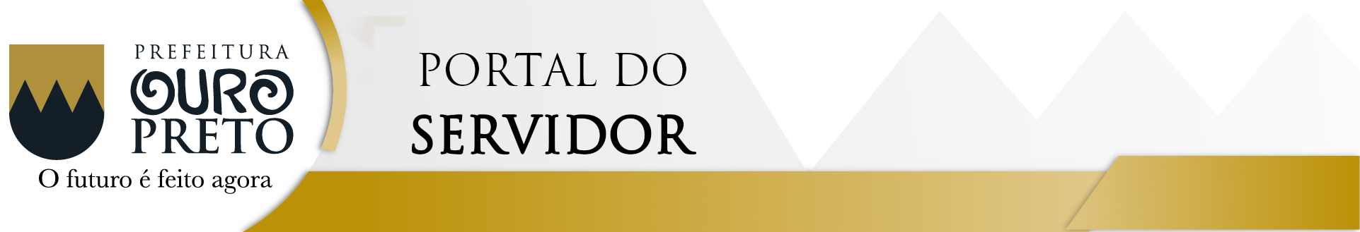 Imagem contendo brasão do município de Ouro Preto mais a esquerda, um pouco mais a direita o texto:Ouro Preto Prefeitura. A palavra Preto se encontra abaixo da palavra Ouro e a palavra Prefeitura se encontra abaixo da palavra Preto, estas se encntram na cor preta. Na parte central há o texto Portal do Recursos Humanos, onde as palavras Recursos Humanos se encontram abaixo das palavras Portal do. O texto Portal da rh se encontra na cor preta
